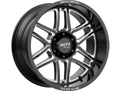 Moto Metal Folsom Gloss Black Milled 6-Lug Wheel; 20x12; -44mm Offset (03-09 4Runner)