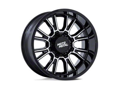 Moto Metal Legacy Gloss Black Machined 6-Lug Wheel; 20x9; 1mm Offset (22-25 Bronco Raptor)