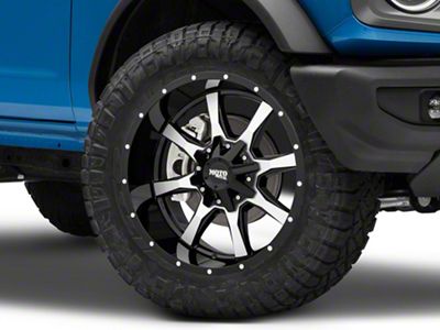 Moto Metal MO970 Gloss Black Machined 6-Lug Wheel; 20x12; -44mm Offset (22-25 Bronco Raptor)