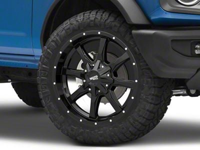 Moto Metal MO970 Gloss Black with Milled Lip 6-Lug Wheel; 20x9; 18mm Offset (22-25 Bronco Raptor)