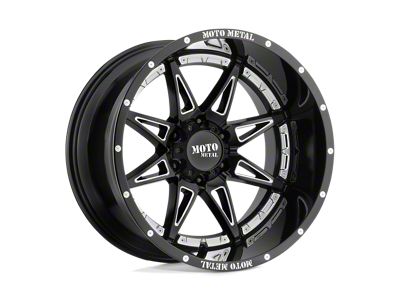 Moto Metal Hydra Gloss Black Milled Wheel; 18x8.5; 18mm Offset (20-25 Jeep Gladiator JT)