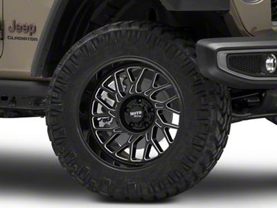 Moto Metal MO805 Gloss Black Milled Wheel; 20x10; -18mm Offset (20-25 Jeep Gladiator JT)