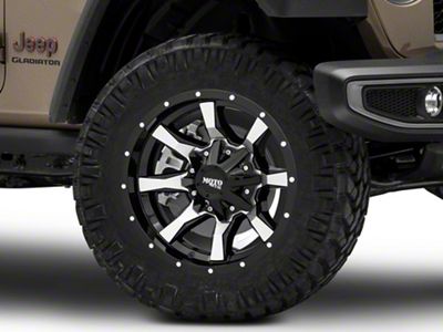 Moto Metal MO970 Gloss Black Machined Wheel; 20x10; -18mm Offset (20-25 Jeep Gladiator JT)
