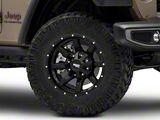 Moto Metal MO970 Gloss Black with Milled Lip Wheel; 18x10; -24mm Offset (20-25 Jeep Gladiator JT)