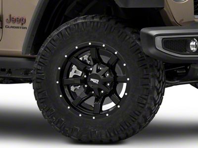 Moto Metal MO970 Gloss Black with Milled Lip Wheel; 18x9; 18mm Offset (20-25 Jeep Gladiator JT)