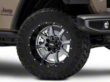 Moto Metal MO970 Gloss Gray with Gloss Black Lip Wheel; 20x10; -24mm Offset (20-25 Jeep Gladiator JT)