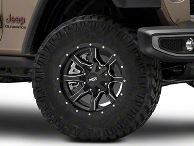 Moto Metal MO970 Satin Black Milled Wheel; 17x9; -12mm Offset (20-25 Jeep Gladiator JT)