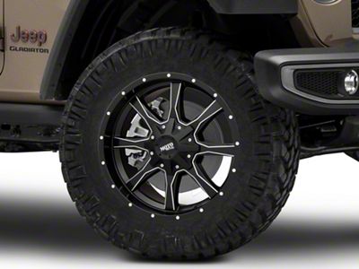 Moto Metal MO970 Semi-Gloss Black Milled Wheel; 20x9; 18mm Offset (20-25 Jeep Gladiator JT)