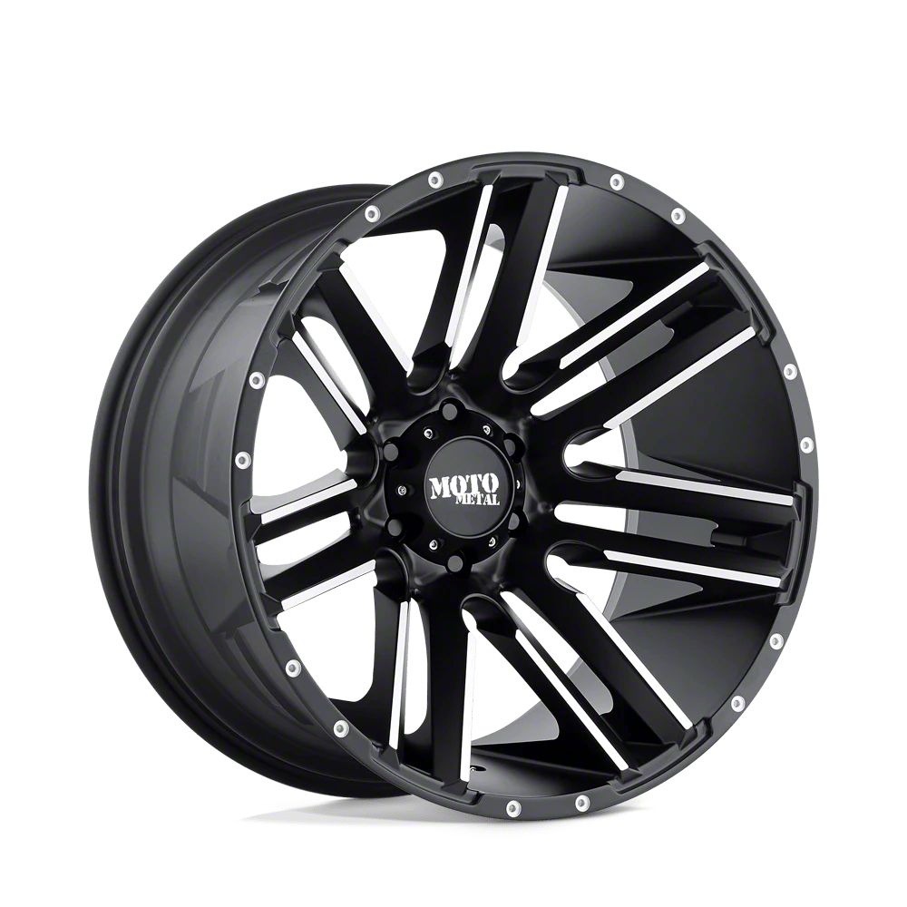 Moto Metal Jeep Gladiator Razor Satin Black Machined Wheel; 22x12 ...