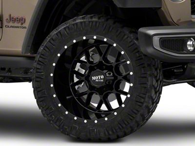 Moto Metal Siege Gloss Black Wheel; 22x12; -44mm Offset (20-25 Jeep Gladiator JT)