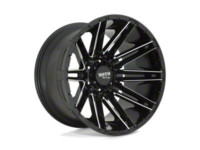 Moto Metal Kraken Gloss Black Milled Wheel; 22x10; -18mm Offset (22-25 Jeep Grand Cherokee WL)