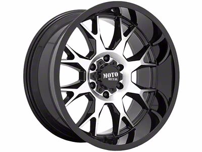 Moto Metal MO806 Gloss Black Machined Wheel; 20x10; -18mm Offset (22-25 Jeep Grand Cherokee WL)