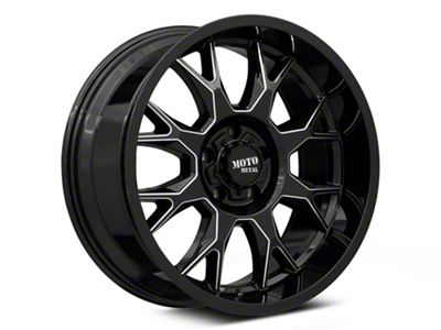 Moto Metal MO806 Gloss Black Milled Wheel; 20x9; 0mm Offset (22-25 Jeep Grand Cherokee WL)