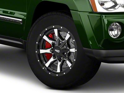 Moto Metal MO970 Gloss Black Machined Wheel; 17x9; -12mm Offset (05-10 Jeep Grand Cherokee WK, Excluding SRT8)