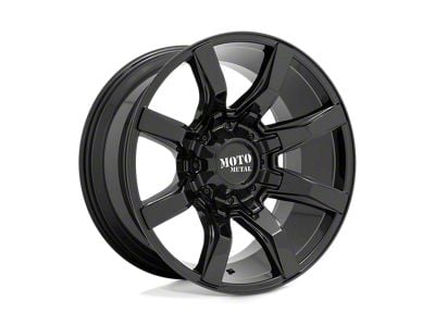 Moto Metal Spider Gloss Black Wheel; 22x12; -44mm Offset (22-25 Jeep Grand Cherokee WL)