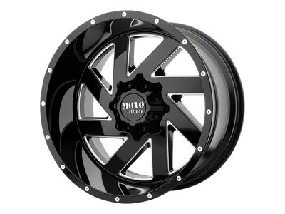 Moto Metal Melee Gloss Black Milled Wheel; 20x9; 0mm Offset (99-04 Jeep Grand Cherokee WJ)