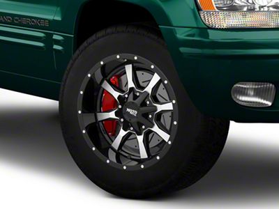 Moto Metal MO970 Gloss Black Machined Wheel; 18x10; -24mm Offset (99-04 Jeep Grand Cherokee WJ)