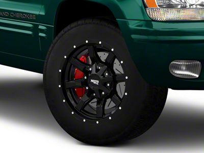 Moto Metal MO970 Gloss Black with Milled Lip Wheel; 18x10; -24mm Offset (99-04 Jeep Grand Cherokee WJ)