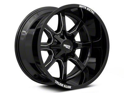 Moto Metal MO970 Gloss Black Milled Wheel; 20x9; 18mm Offset (11-21 Jeep Grand Cherokee WK2)