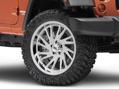 Moto Metal Combat Chrome Wheel; 24x12; -44mm Offset (07-18 Jeep Wrangler JK)