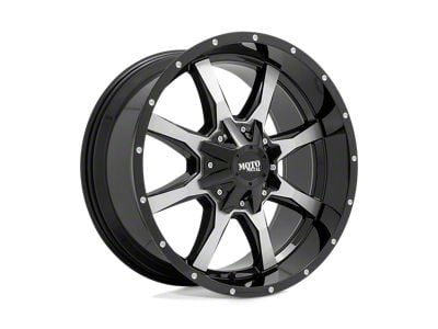 Moto Metal MO970 Gloss Black Machined Face Wheel; 17x9; 12mm Offset (07-18 Jeep Wrangler JK)