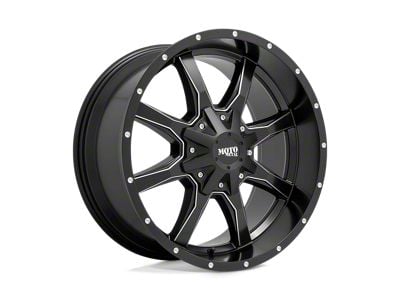 Moto Metal MO970 Semi Gloss Black Milled Wheel; 22x10; -18mm Offset (07-18 Jeep Wrangler JK)