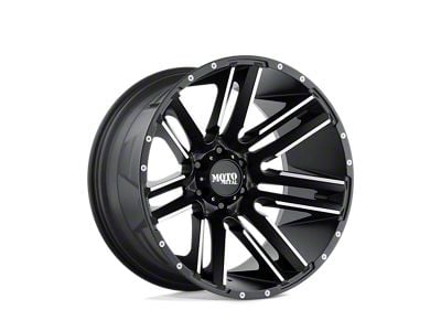 Moto Metal Razor Satin Black Machined Wheel; 20x9; 18mm Offset (07-18 Jeep Wrangler JK)