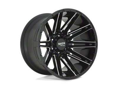 Moto Metal Kraken Gloss Black Milled Wheel; 20x10; -18mm Offset (18-25 Jeep Wrangler JL)