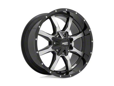 Moto Metal MO970 Gloss Black Machined Face Wheel; 18x9; 18mm Offset (18-25 Jeep Wrangler JL)