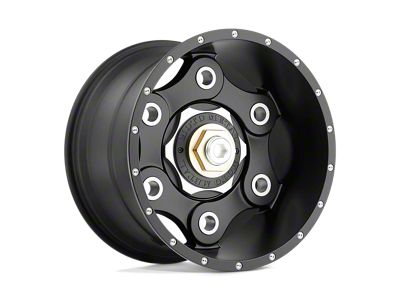 Moto Metal Link Satin Black Wheel; 18x10; -24mm Offset (76-86 Jeep CJ7)