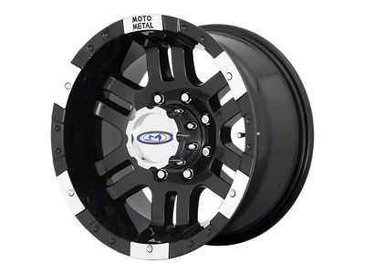 Moto Metal MO951 Gloss Black Machined Wheel; 17x9; -12mm Offset (18-25 Jeep Wrangler JL)