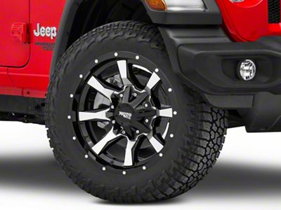 Moto Metal MO970 Gloss Black Machined Wheel; 20x10; -24mm Offset (18-25 Jeep Wrangler JL)