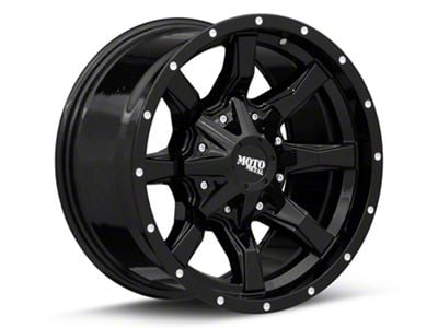 Moto Metal MO970 Gloss Black with Milled Lip Wheel; 18x10; -24mm Offset (76-86 Jeep CJ7)