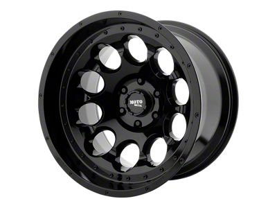 Moto Metal Rotary Gloss Black Wheel; 20x12; -44mm Offset (18-25 Jeep Wrangler JL)