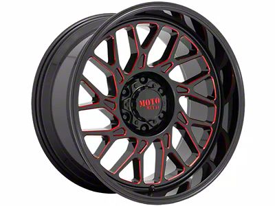 Moto Metal MO805 Gloss Black Milled with Red Tint 6-Lug Wheel; 20x10; -18mm Offset (16-23 Tacoma)