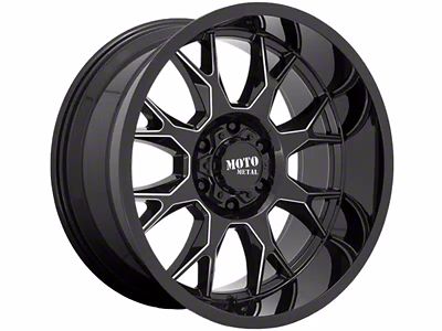 Moto Metal MO806 Gloss Black Milled 6-Lug Wheel; 20x10; -18mm Offset (16-23 Tacoma)