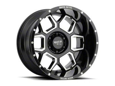 Moto Metal MO981 Spade Gloss Black Machined 6-Lug Wheel; 20x12; -44mm Offset (16-23 Tacoma)