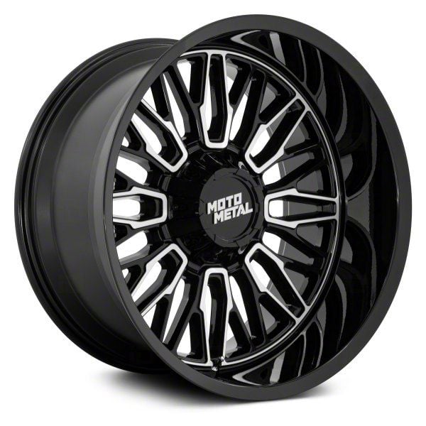 htmt3322⭐︎ Moto Metal Tacoma Stinger Gloss Black Machined 6-Lug Wheel; 20x9