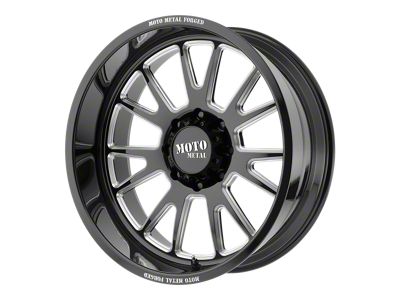 Moto Metal MO401 Gloss Black Milled 6-Lug Wheel; 20x10; -24mm Offset (17-24 Titan)