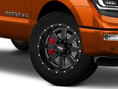 Moto Metal MO962 Gloss Black Milled 6-Lug Wheel; 20x12; -44mm Offset (17-24 Titan)