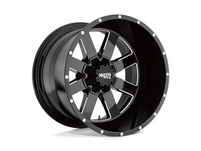 Moto Metal MO962 Gloss Black Milled 6-Lug Wheel; 22x10; -18mm Offset (17-24 Titan)