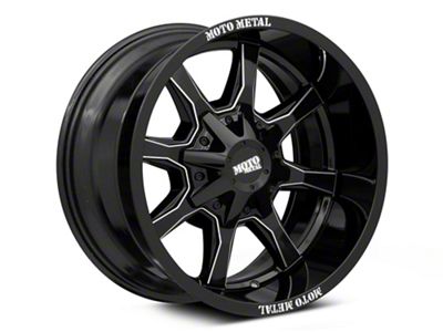 Moto Metal MO970 Gloss Black Milled 6-Lug Wheel; 18x10; -24mm Offset (17-24 Titan)