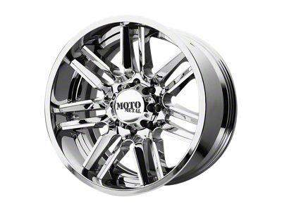 Moto Metal MO202 Chrome Center with Gloss Black Milled Lip 6-Lug Wheel; 22x10; -18mm Offset (16-24 Titan XD)