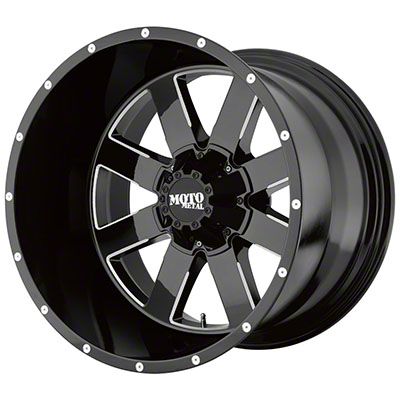 Moto Metal Titan XD MO962 Gloss Black Milled 6-Lug Wheel