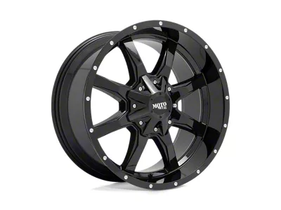 Moto Metal MO970 Gloss Black with Milled Lip 6-Lug Wheel; 20x9; 18mm Offset (16-24 Titan XD)