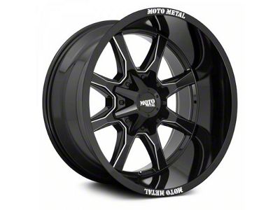 Moto Metal MO970 Gloss Black Milled 6-Lug Wheel; 18x9; 18mm Offset (16-24 Titan XD)