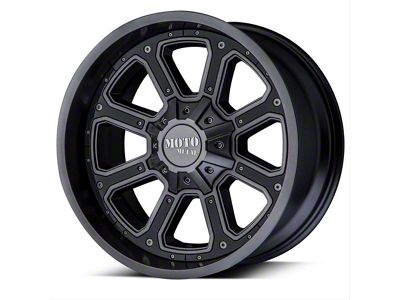Moto Metal Shift Matte Gray with Gloss Black Inserts 6-Lug Wheel; 18x9; 30mm Offset (16-24 Titan XD)