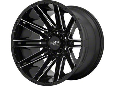 Moto Metal Kraken Gloss Black Milled 6-Lug Wheel; 20x12; -44mm Offset (22-25 Tundra)