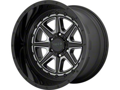 Moto Metal MO801 Phantom Gloss Black with Gray Tint 6-Lug Wheel; 22x12; -44mm Offset (22-25 Tundra)
