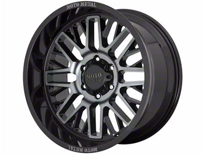 Moto Metal MO802 Gloss Black Machined with Gray Tint 6-Lug Wheel; 22x10; -18mm Offset (22-25 Tundra)